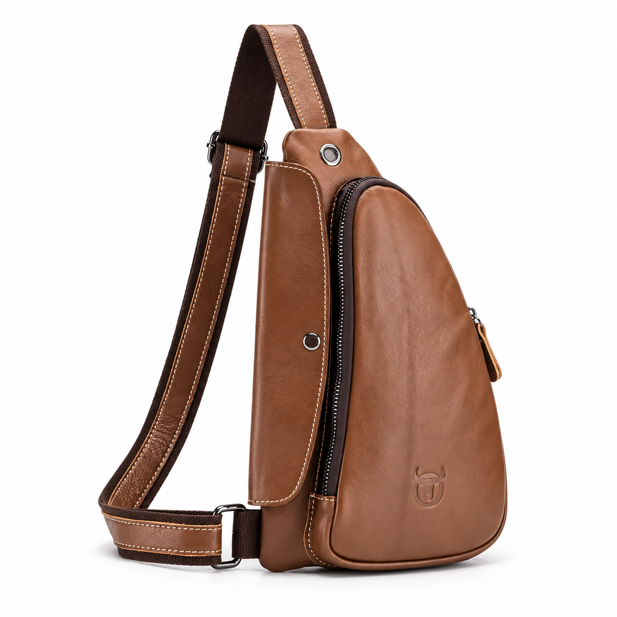 Classic Brown Crossbody Sling Chest Bag