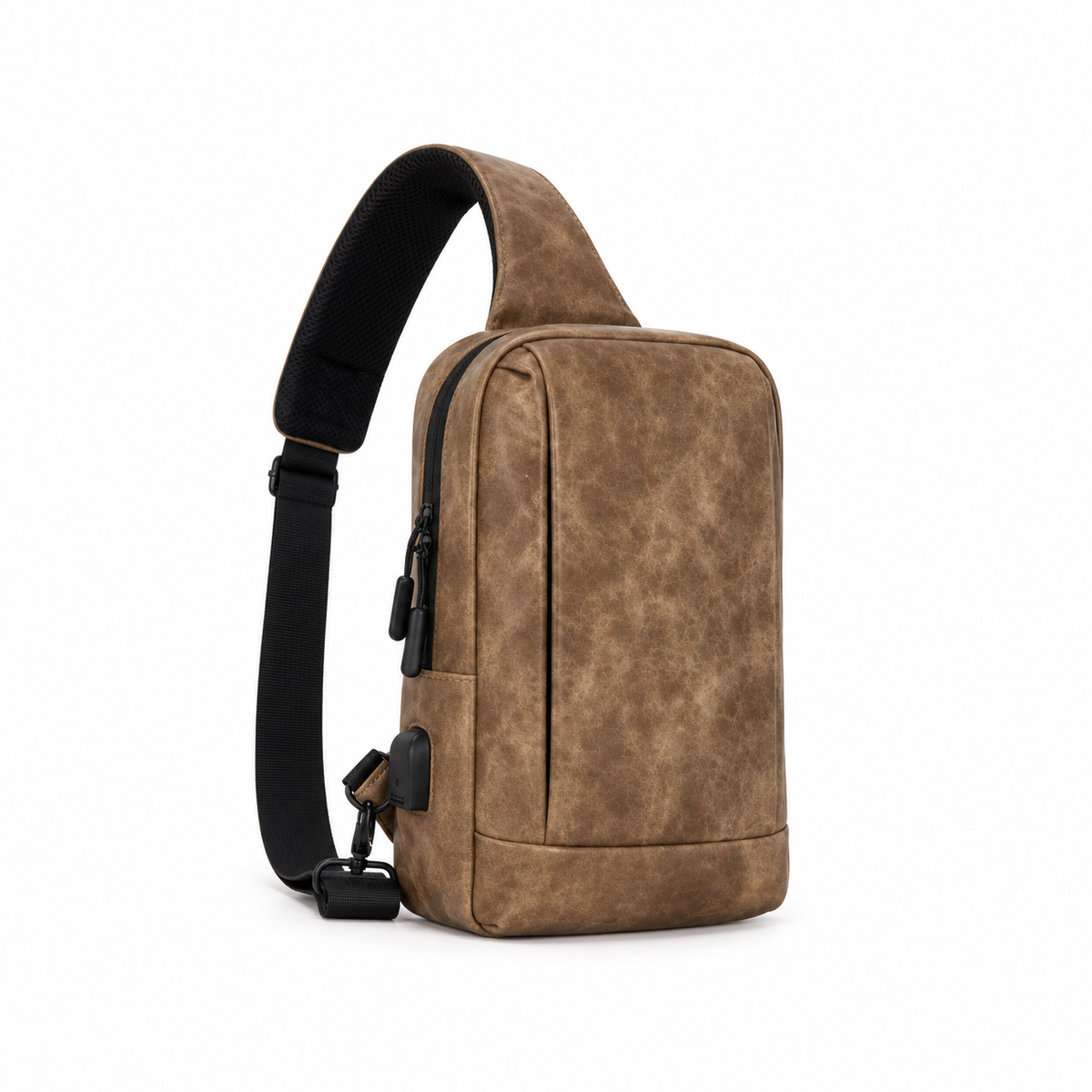 Khaki Vintage Style Crossbody Sling Bag
