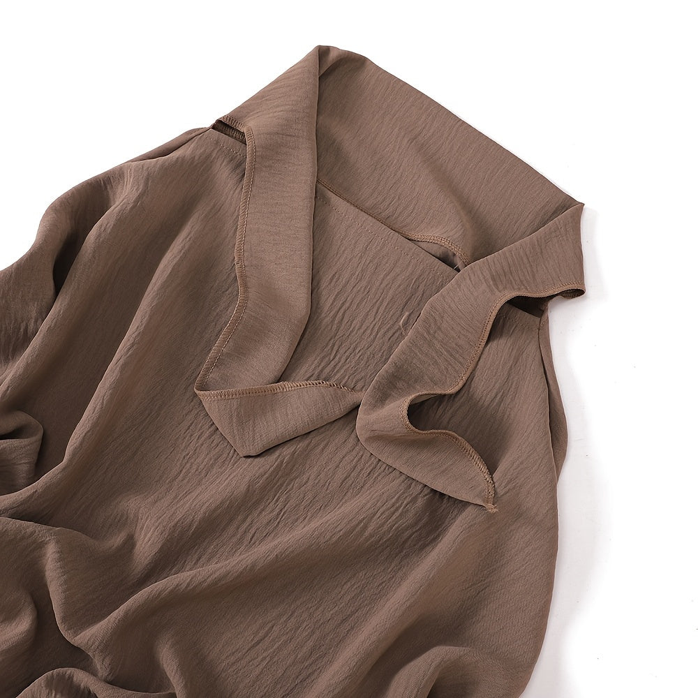1pc Women's Muslim Khimar Abaya - Adjustable Drawstring Closure, Lightweight & Breathable Fabric Hijab for Everyday & Ramadan - Modest Islamic Hijab with Non-Elastic Fit