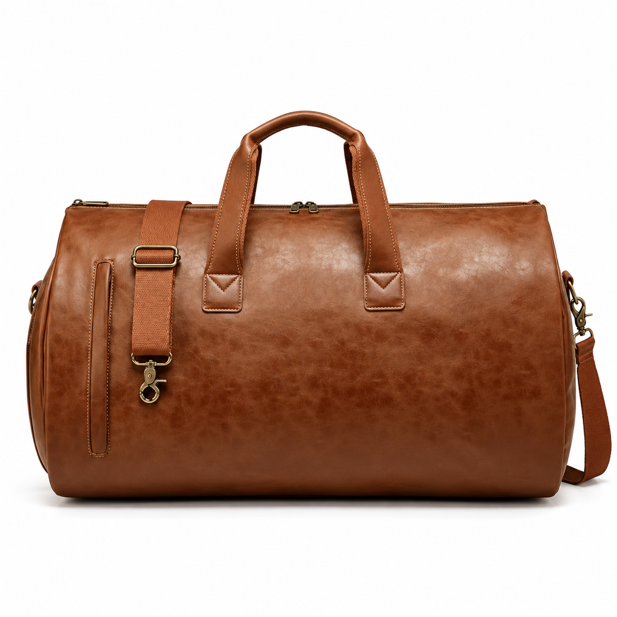 Brown Convertible Garment Overnight Travel Bag