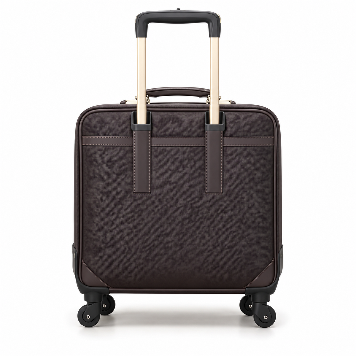 Brown Business Trolley Bag With Wheels
