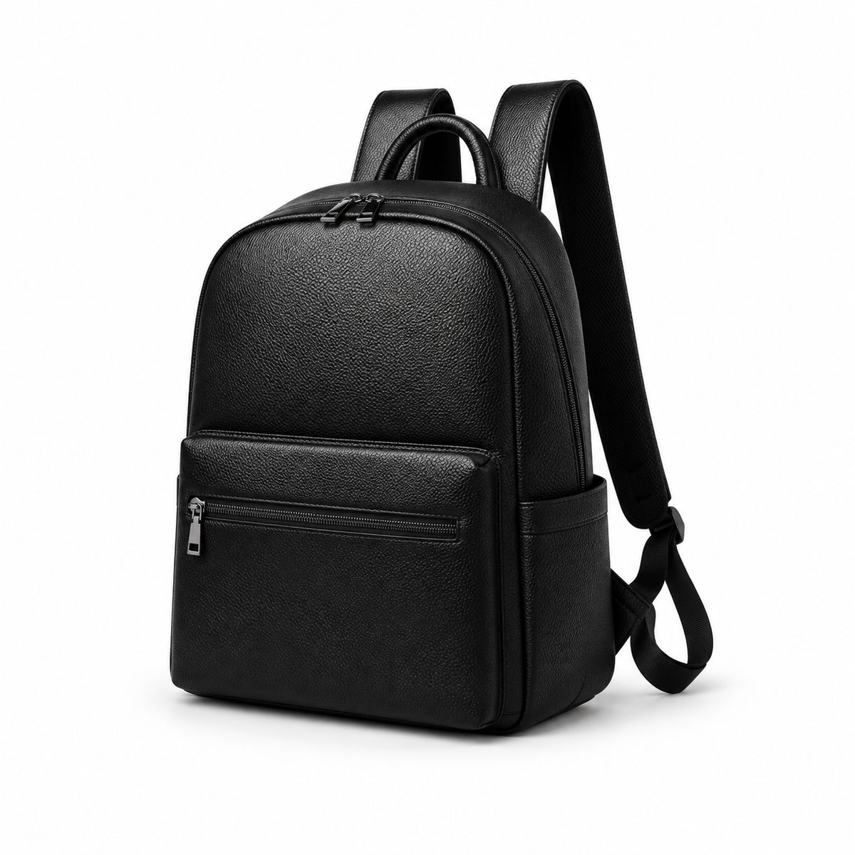 Classic Black Textured Everyday Travel Backpack
