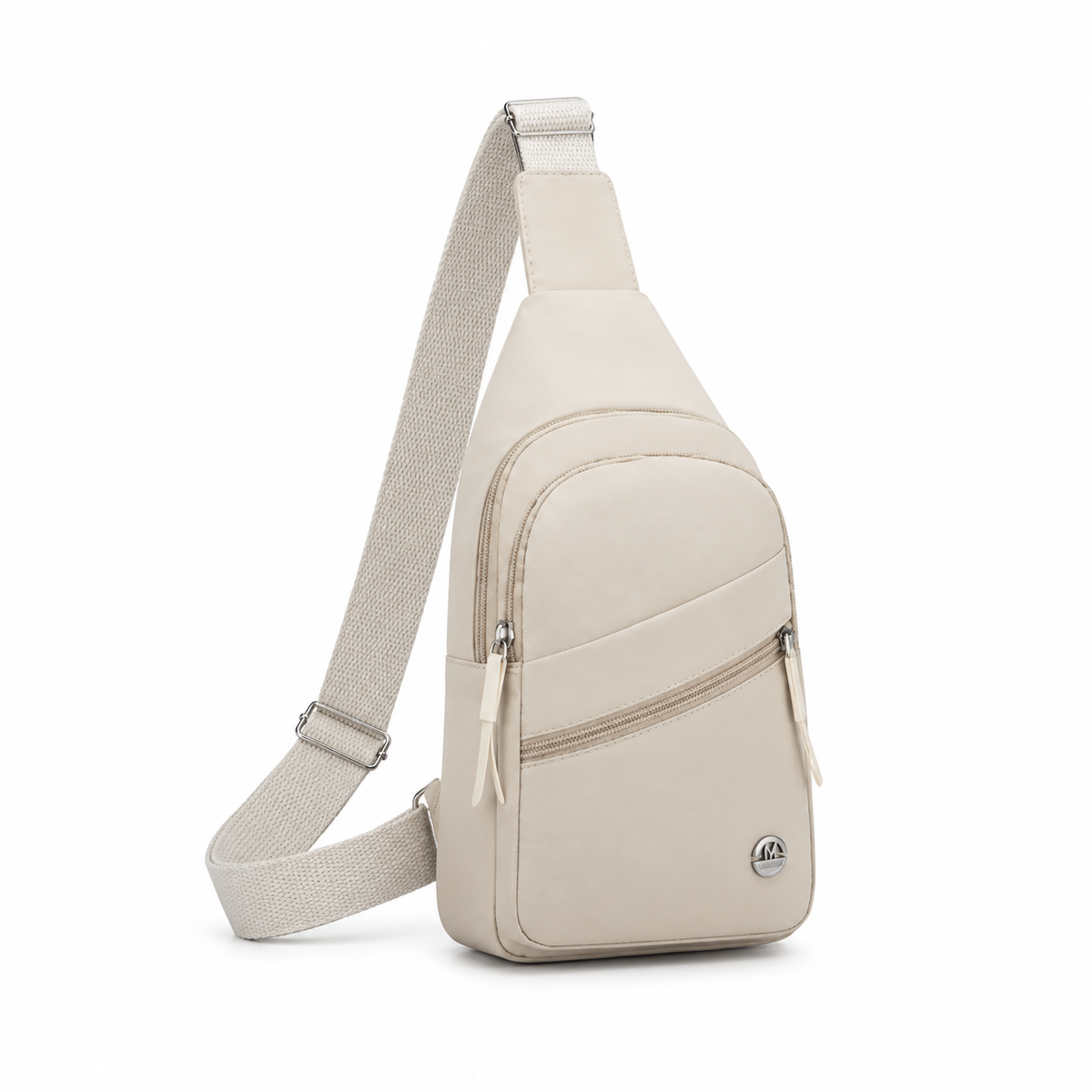 Ivory Everyday Sling Crossbody Zipper Bag