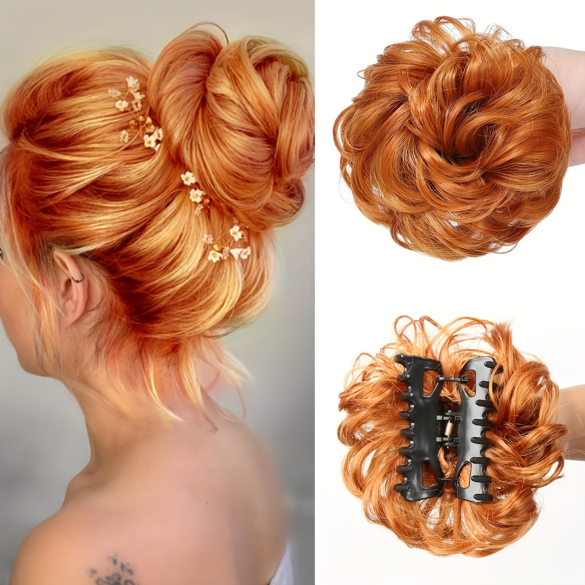 Elegant 6-Inch Synthetic Braided Hair Bun - Soft, Natural-Looking Extensions for Volumizing & Styling - Ideal for Daily Wear, Cosplay Parties & Special Occasions