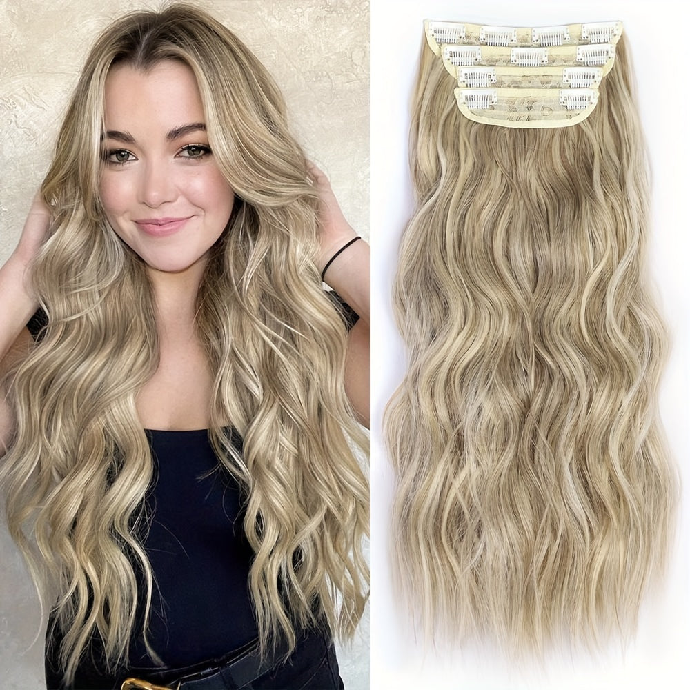Clip in Long Wavy Synthetic Hair Extension
