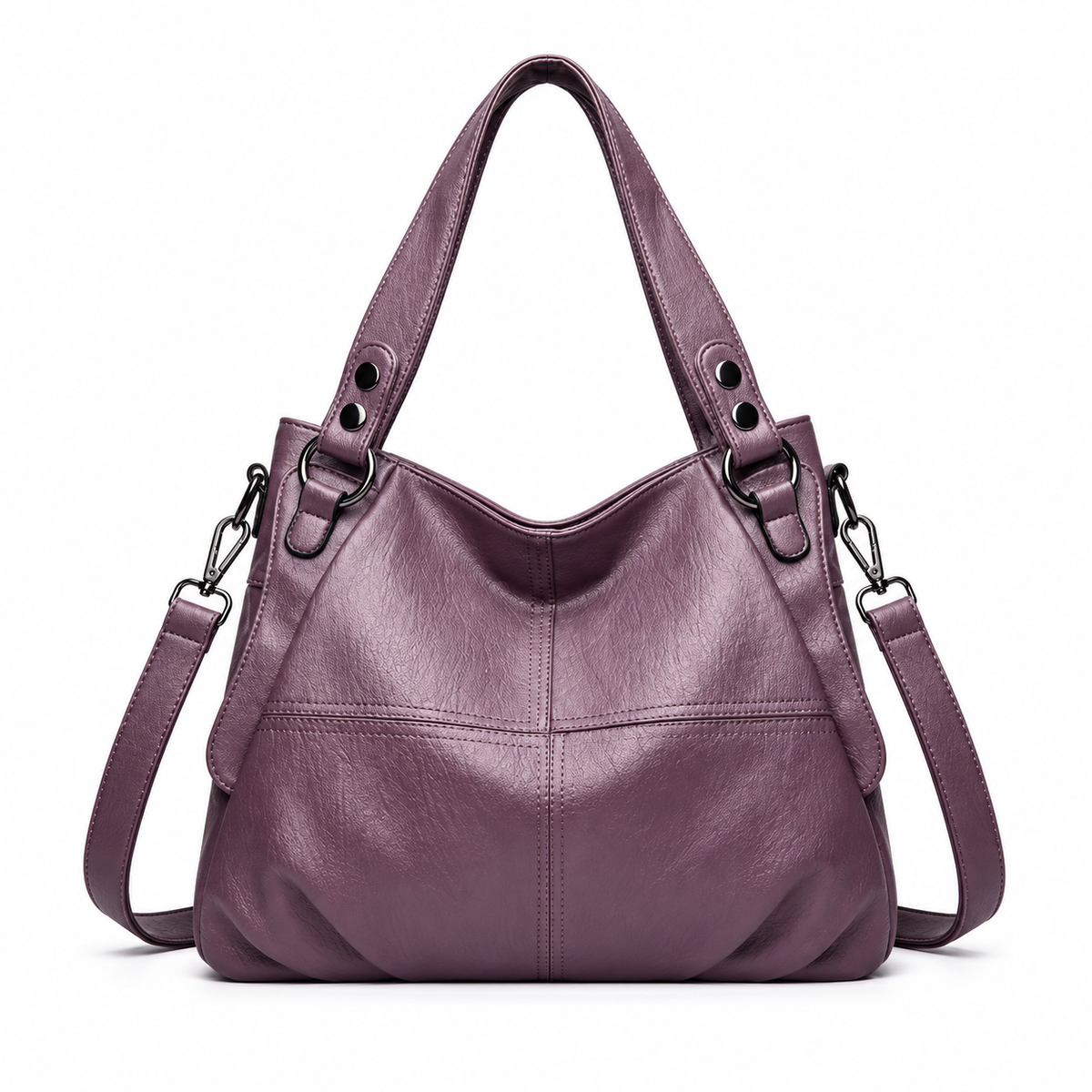 Elegant Purple Hobo Bag With Strap