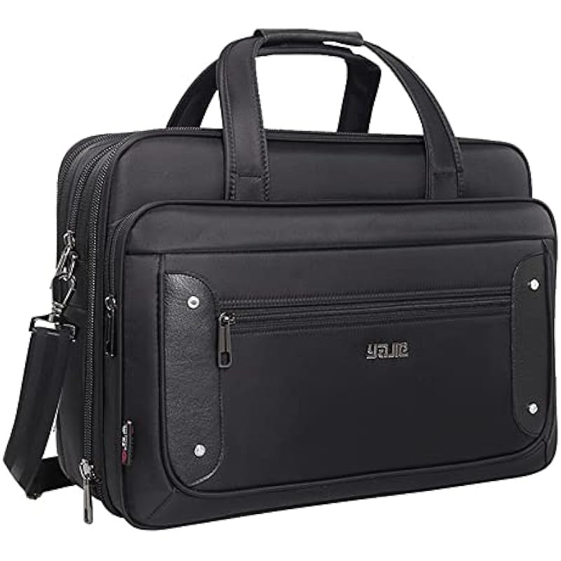 Large Leather Briefcases For Men Canvas Tote Bag Laptop Case Computer Bag Work Bags Business Men's Bag Office