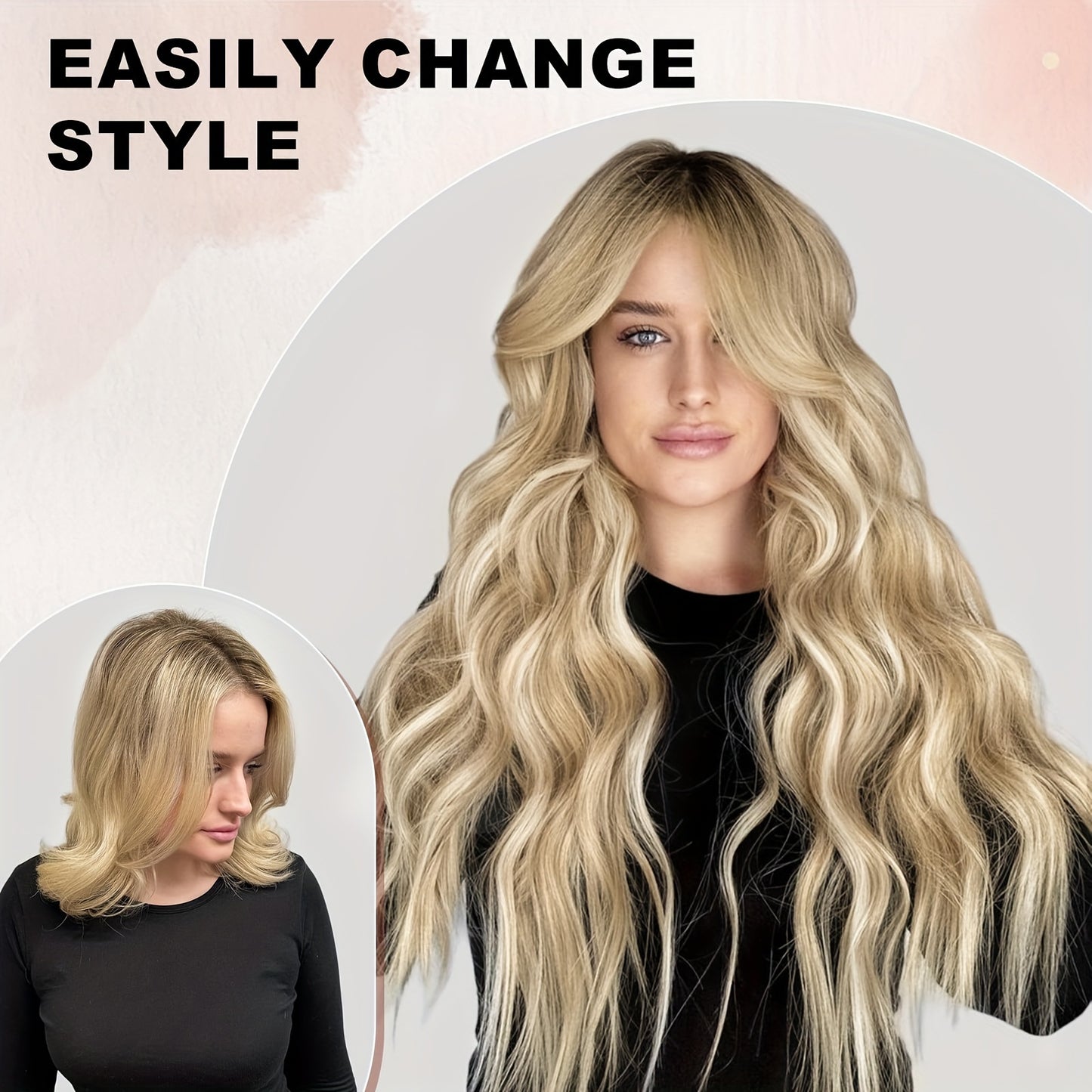 Clip in Long Wavy Synthetic Hair Extension