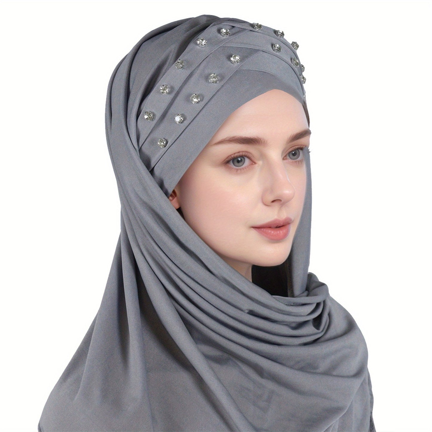 Women's Breathable Stretchy 3-Layer Middle Eastern Muslim Hijab Scarf