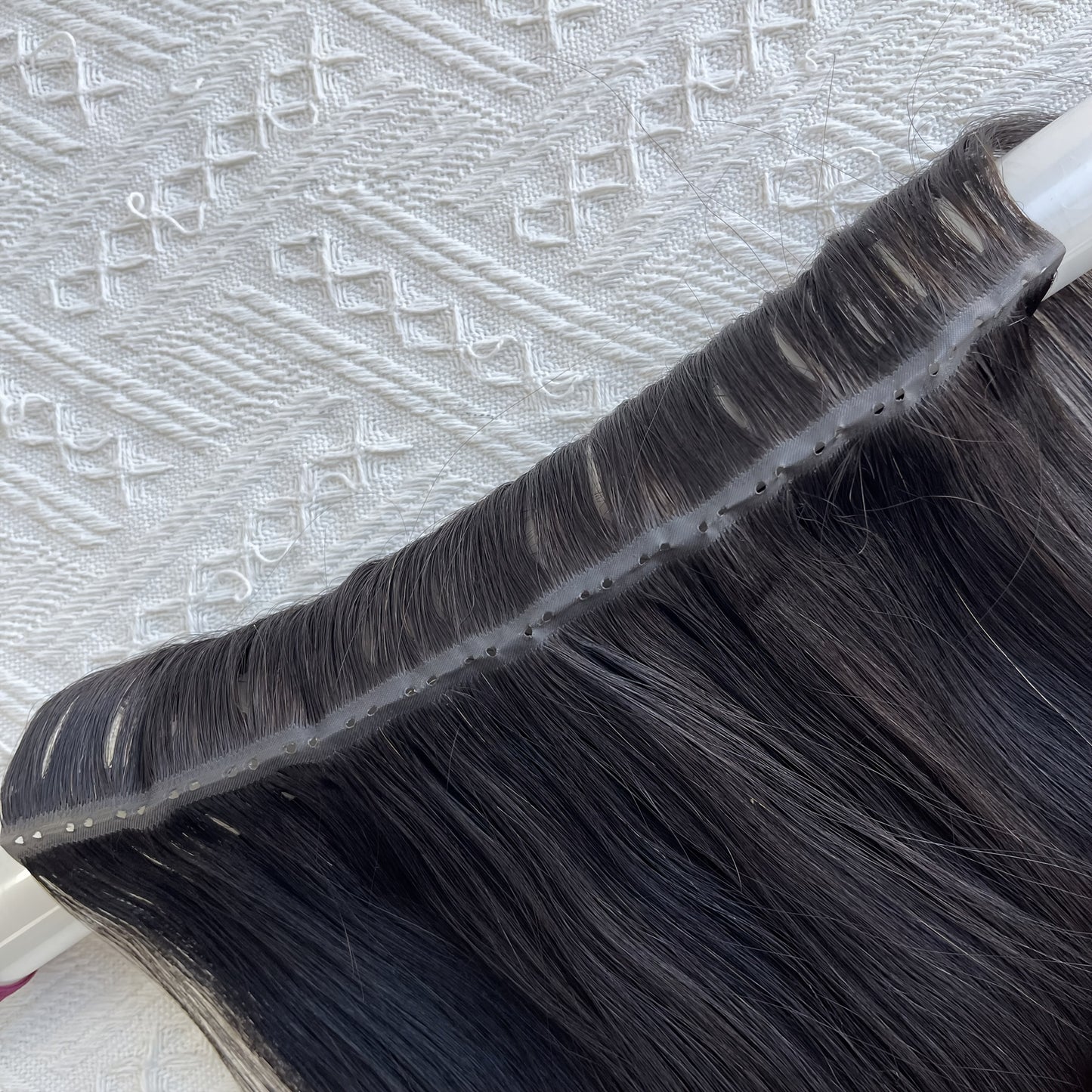 1pc Invisible Hole Human Hair Weft Extensions - Straight Blonde Double Side Weft for Women, 12" - 40g, 16" - 40g, 20" - 50g, 24" - 50g, Natural Hair, Hair Filling|Straight Hair Extensions|Invisible Hole Weft, Hair Wefts