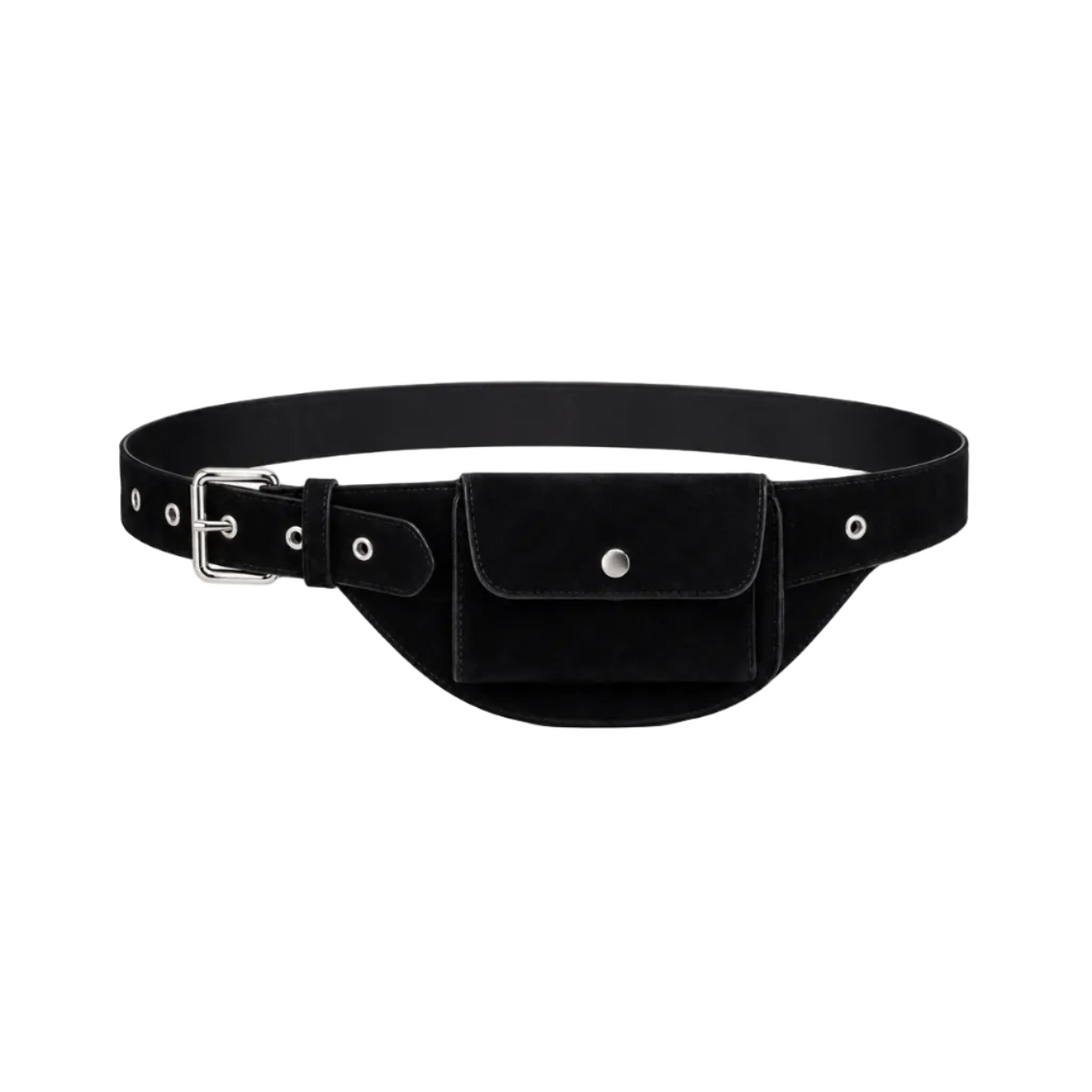 Black Adjustable Waist Belt Pouch Bag