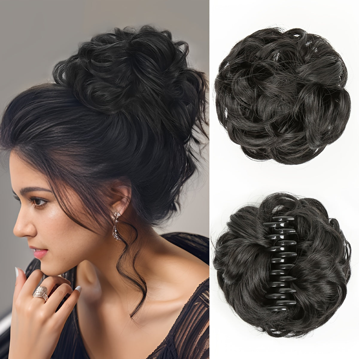 Elegant 6-Inch Synthetic Braided Hair Bun - Soft, Natural-Looking Extensions for Volumizing & Styling - Ideal for Daily Wear, Cosplay Parties & Special Occasions