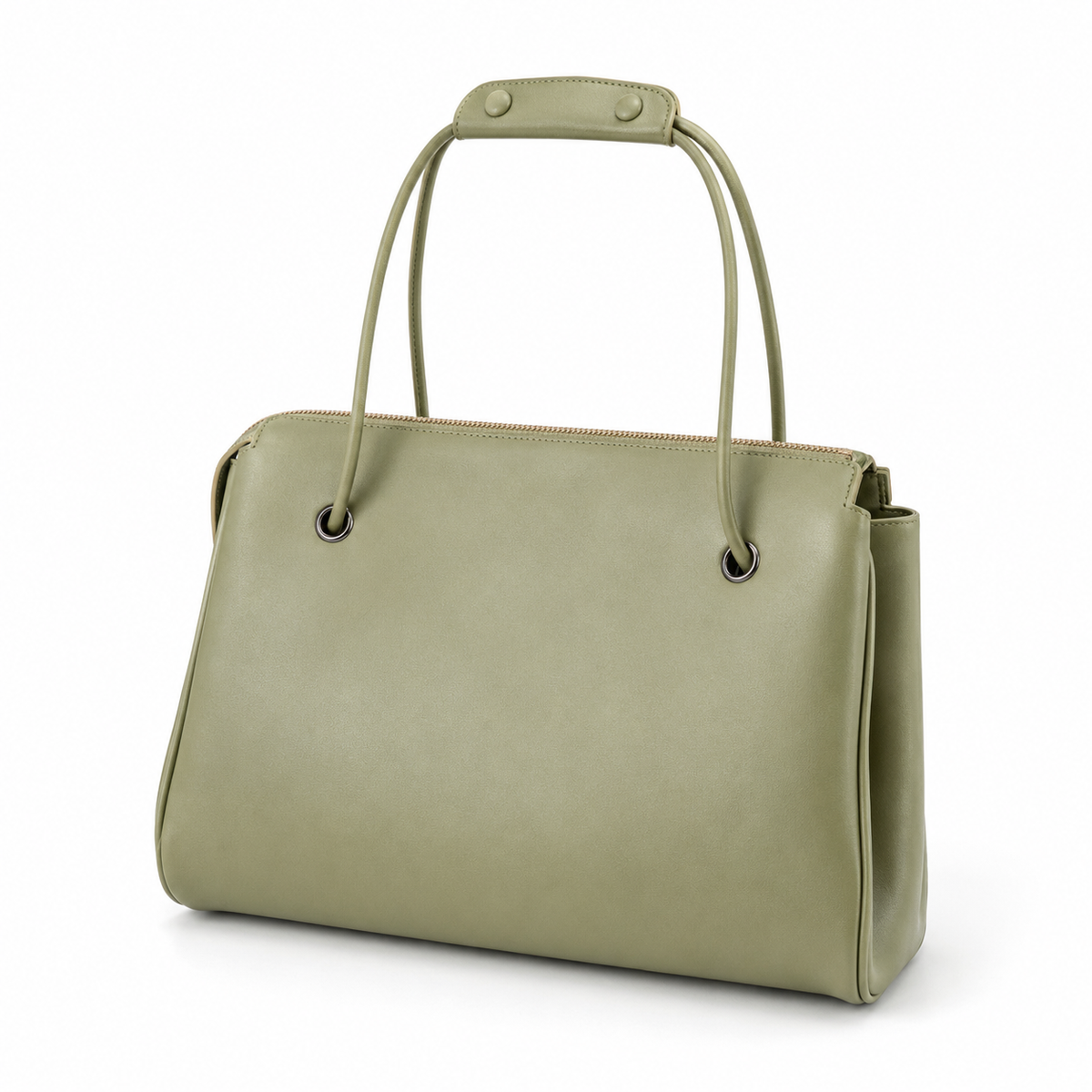 Sage Green Structured Shoulder Handbag