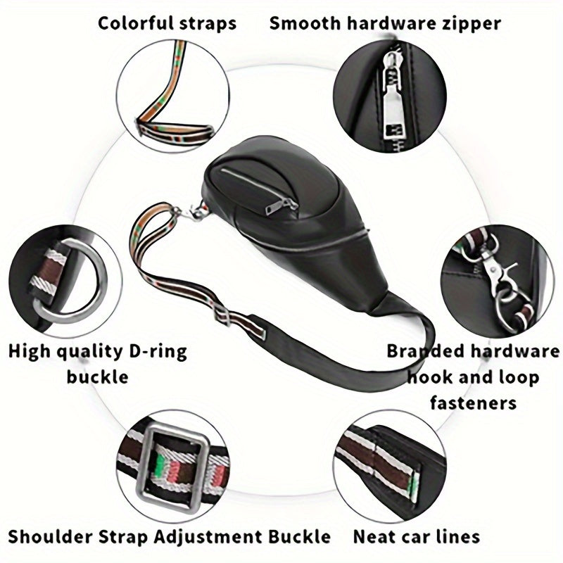 New Leather Men's Sling Bag Large Capacity Waterproof Shoulder Bag Crossbody Bag