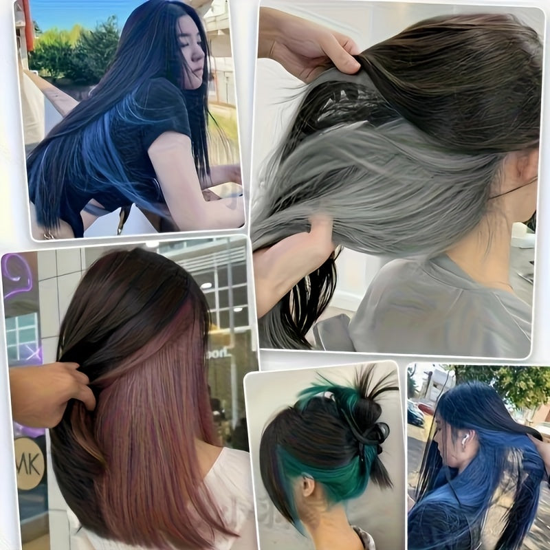 Surprisingly Colorful Hair Patches, Simple and Easy to Operate Straight Clip Style Hair Tie, Naturally Increasing Hair Volume, 20 Inches Long with 8 Color Options, Suitable for Daily Dressing