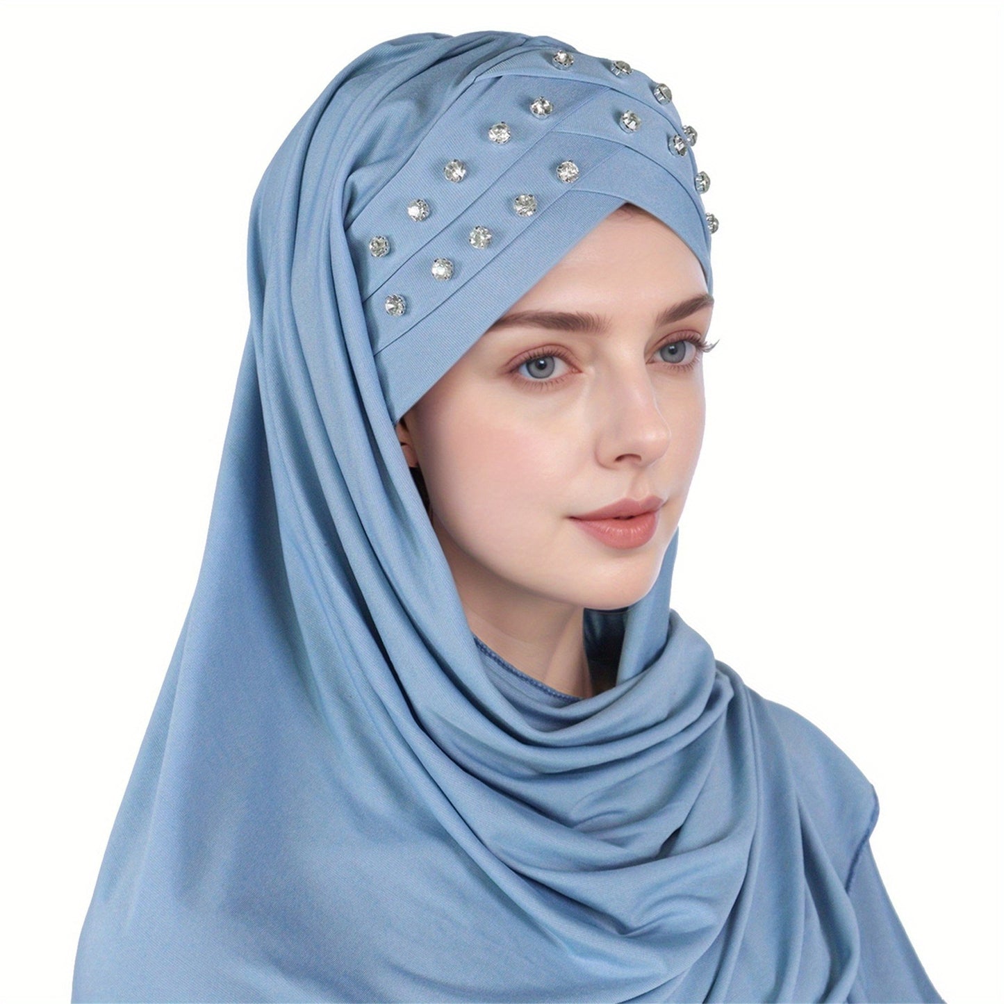 Women's Breathable Stretchy 3-Layer Middle Eastern Muslim Hijab Scarf