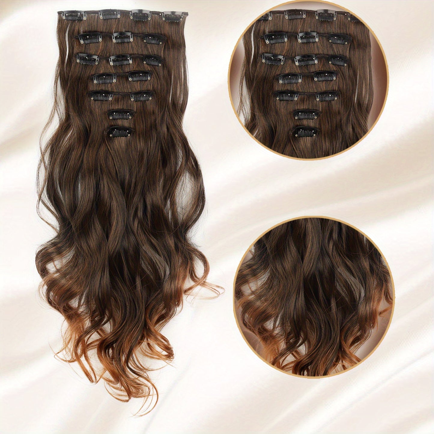 Fashionable Curly Hair with Highlights, Long Hair Extension Wefts, Made of High-heat-resistant Synthetic Material, Suitable for Daily Wear, Adds Volume, Perfect for Halloween