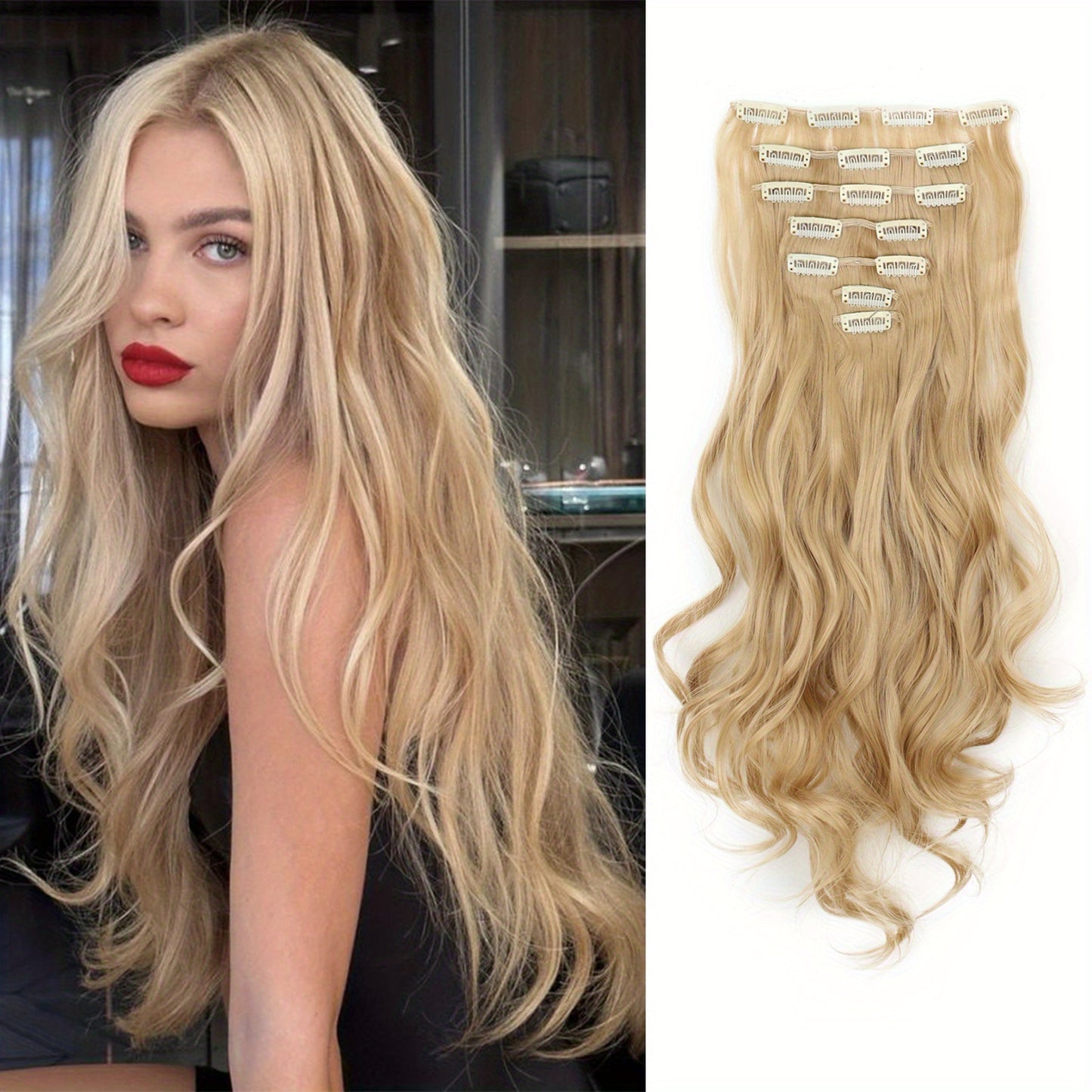 Fashionable Curly Hair with Highlights, Long Hair Extension Wefts, Made of High-heat-resistant Synthetic Material, Suitable for Daily Wear, Adds Volume, Perfect for Halloween