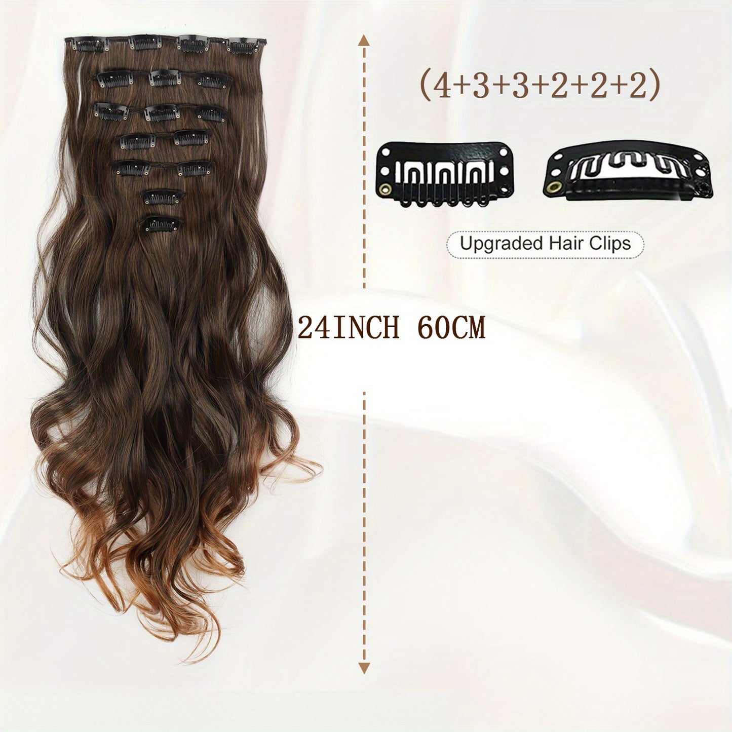 Fashionable Curly Hair with Highlights, Long Hair Extension Wefts, Made of High-heat-resistant Synthetic Material, Suitable for Daily Wear, Adds Volume, Perfect for Halloween