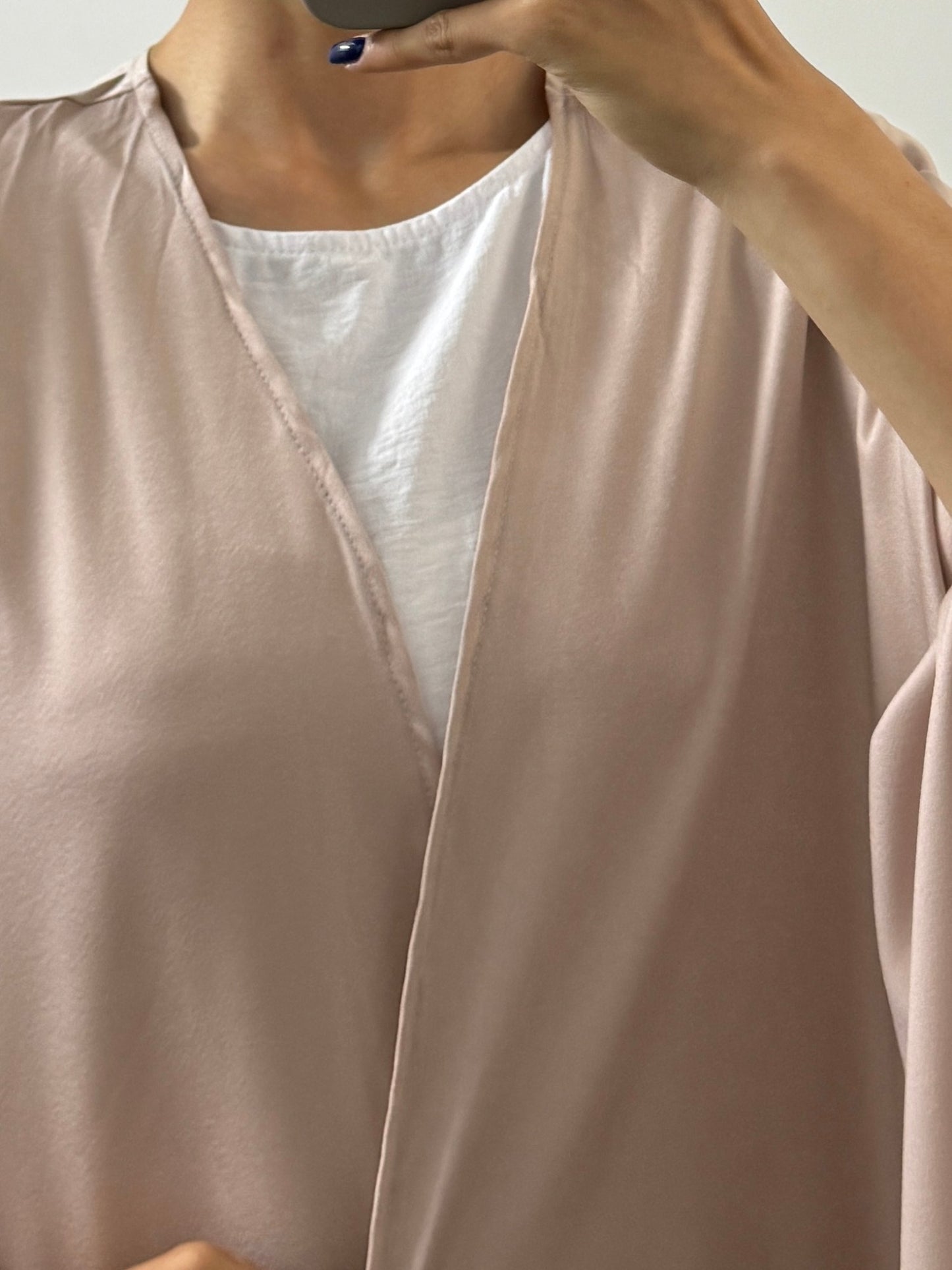 Extra Loose Plus Size Long Robe Solid Color Batwing Sleeve Abayas Outer Robe Middle Eastern Long Dress