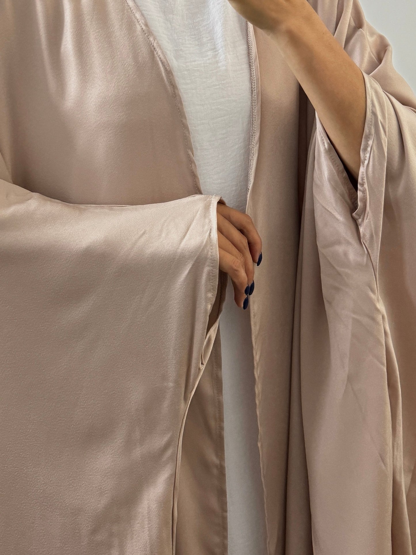 Extra Loose Plus Size Long Robe Solid Color Batwing Sleeve Abayas Outer Robe Middle Eastern Long Dress