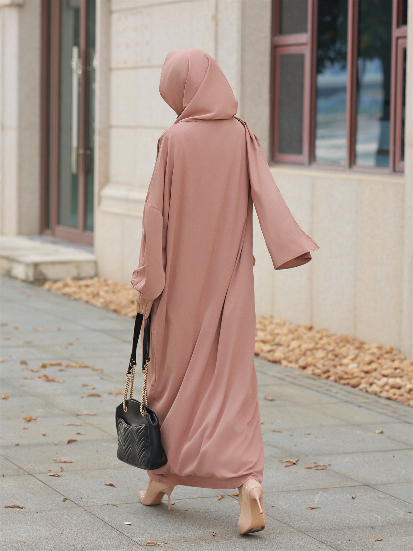 Plus Size Modest Muslim Abaya Burqa with Hijab - Long Sleeve, Hooded Maxi Robe for Women | Polyester, Non-Stretch Fabric | Perfect for Ramadan & Casual Attire