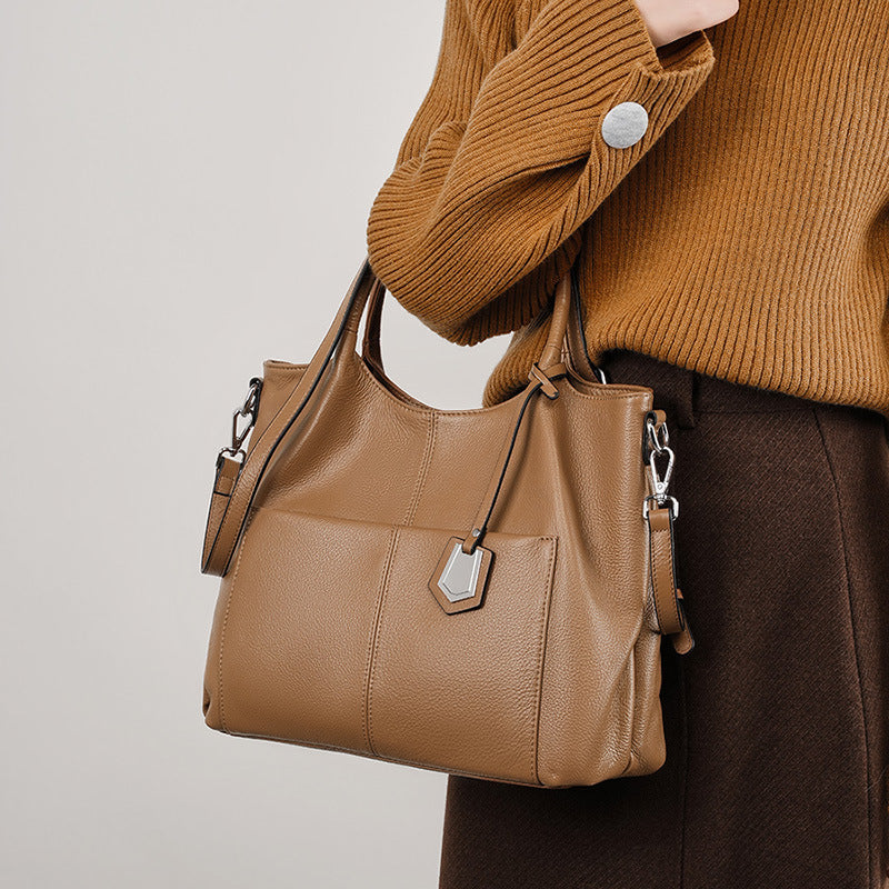 Genuine Leather Women's Bag 2025 Shoulder Bag Women's Large Capacity Tote Bag Crossbody Bag