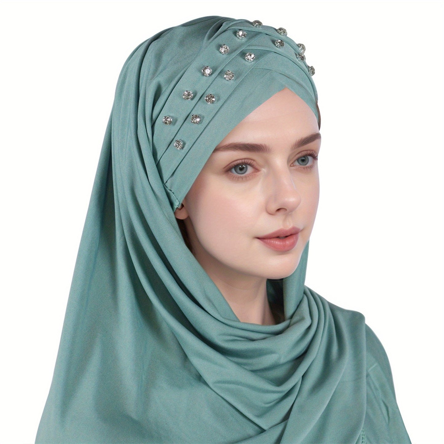 Women's Breathable Stretchy 3-Layer Middle Eastern Muslim Hijab Scarf