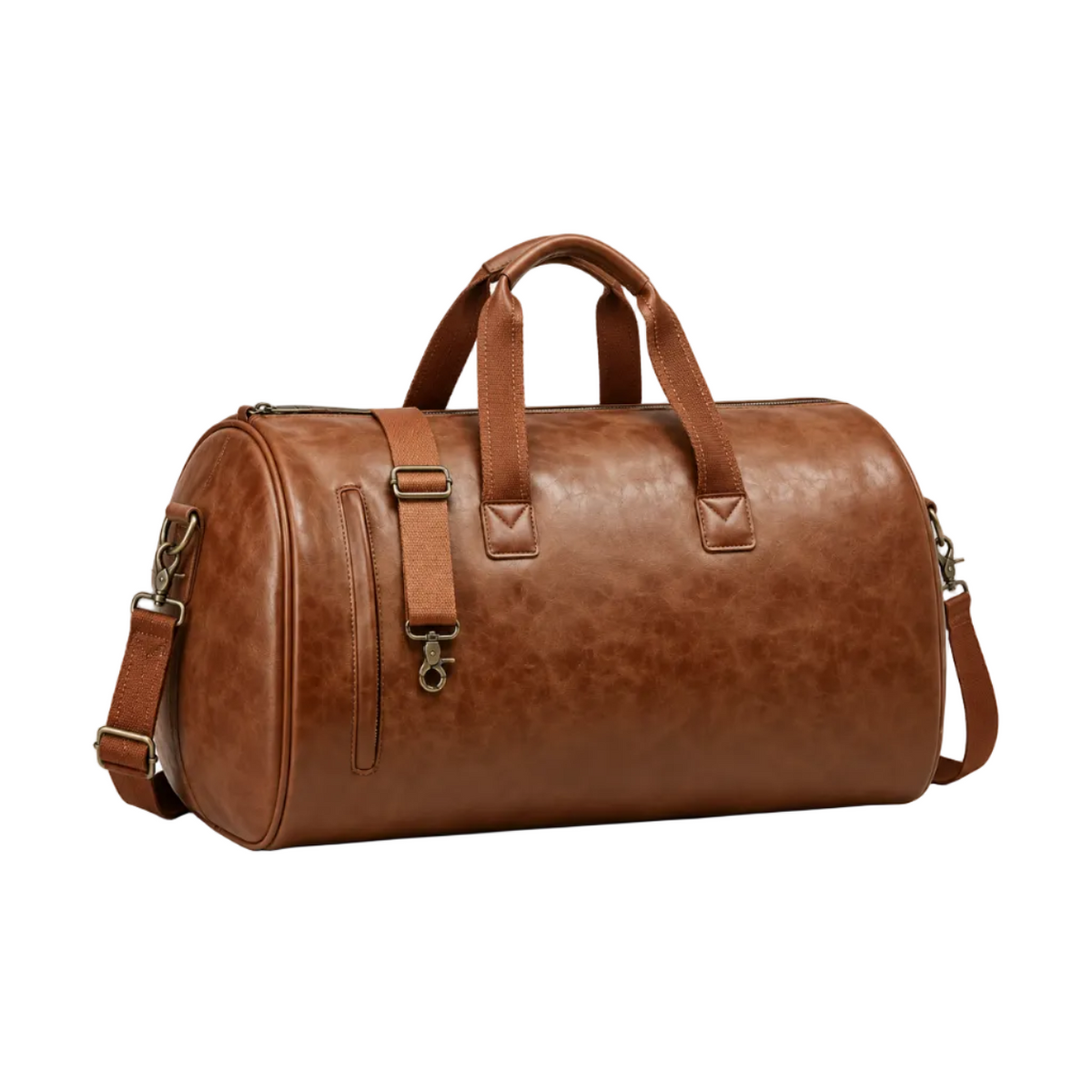 Brown Convertible Garment Overnight Travel Bag