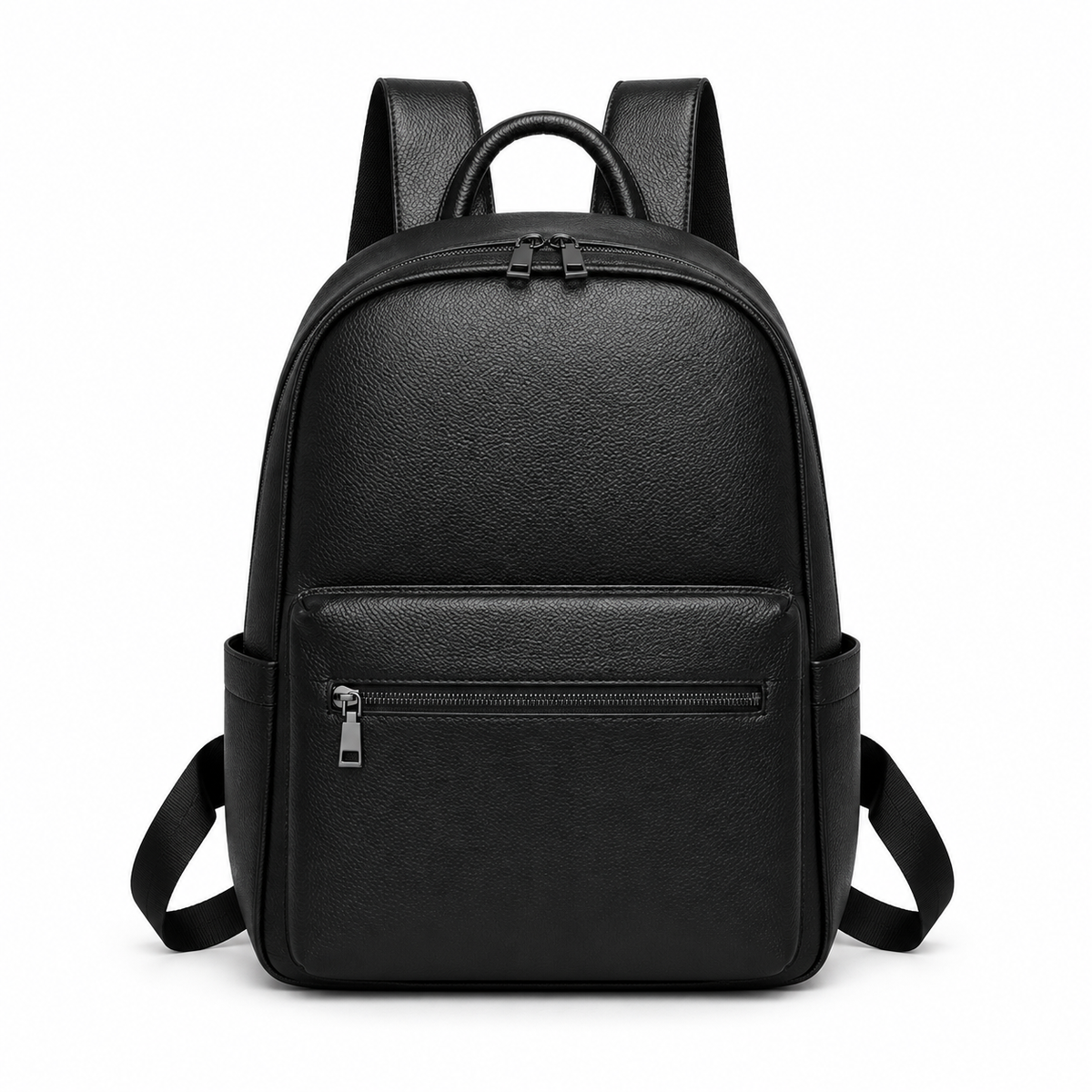 Classic Black Textured Everyday Travel Backpack