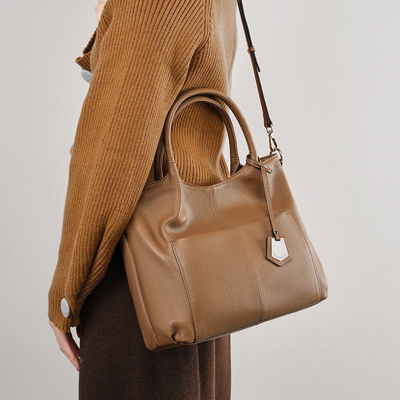 Genuine Leather Women's Bag 2025 Shoulder Bag Women's Large Capacity Tote Bag Crossbody Bag