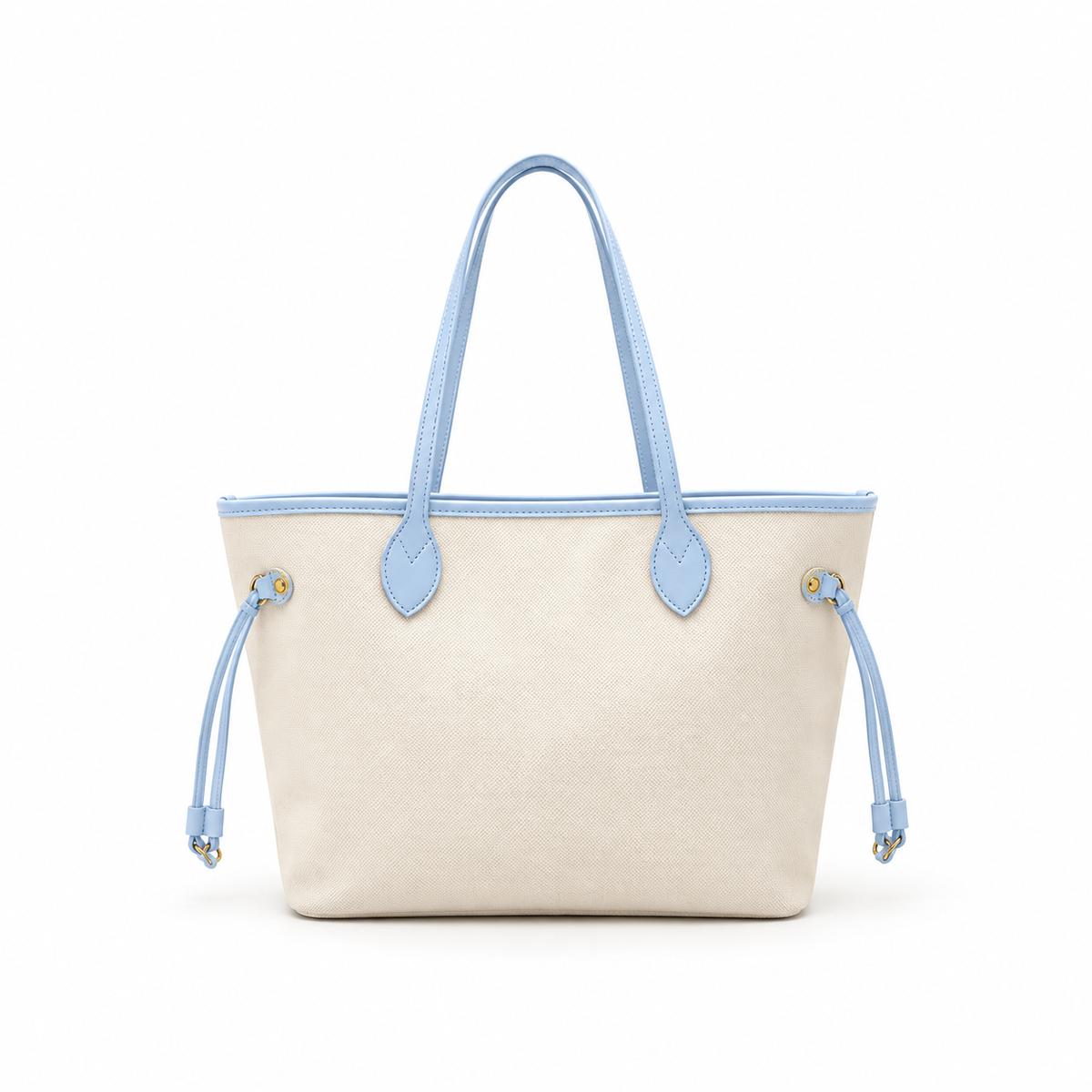 Beige Tote Bag With Vegan Leather