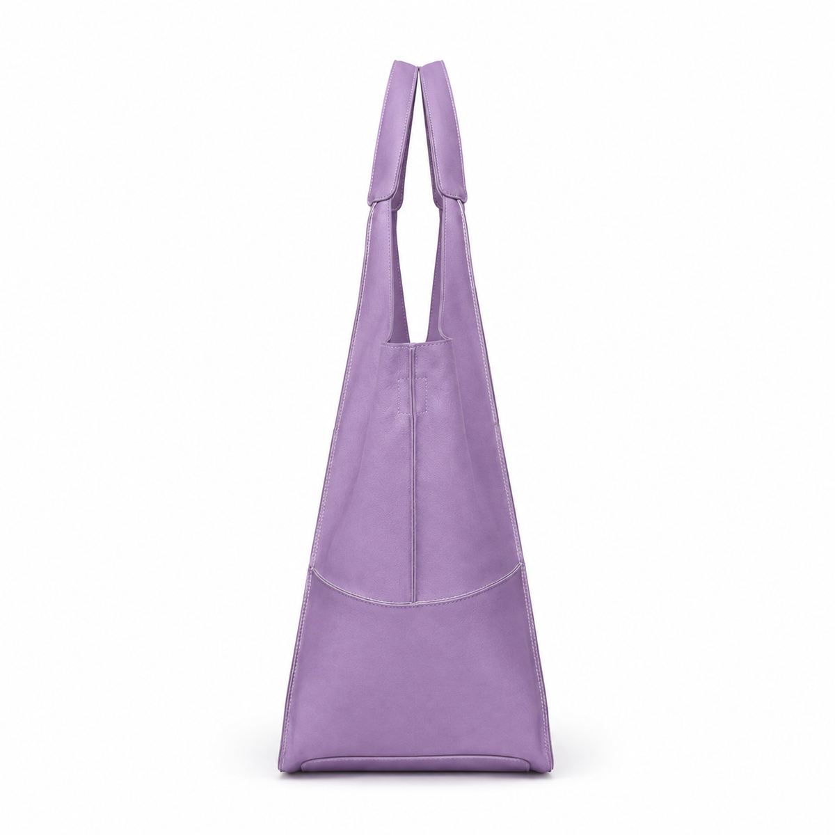 Purple Oversized Soft Leather Tote Bag