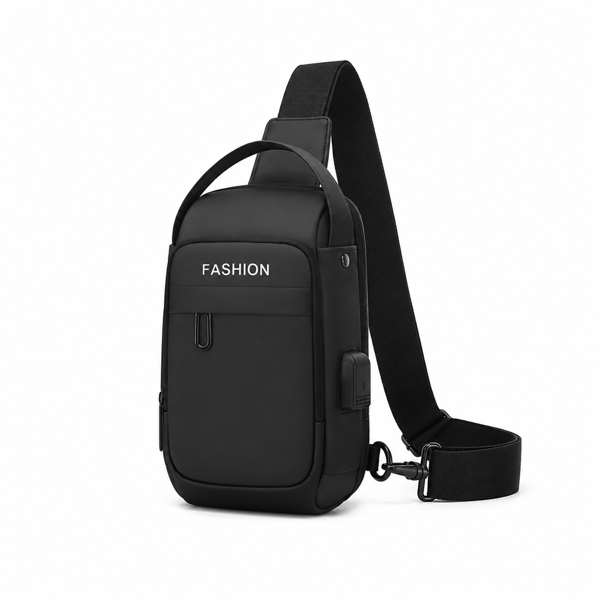 Black Compact Crossbody Sling Travel Bag