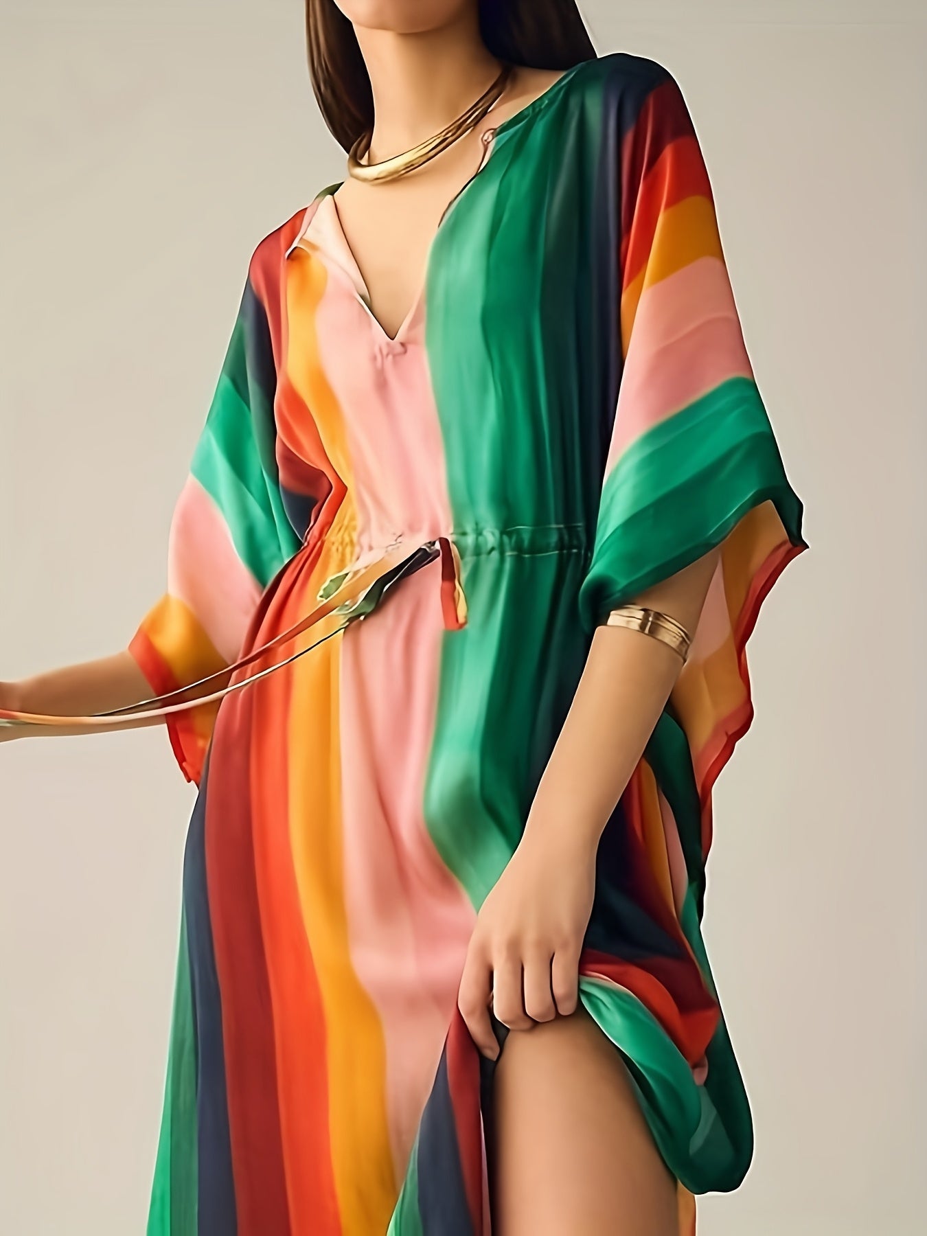 Swimsuit Coverup for Women Kaftan Dresses Bathing Suit Cover Ups Plus Size Caftan Vacation Outfits Colorful