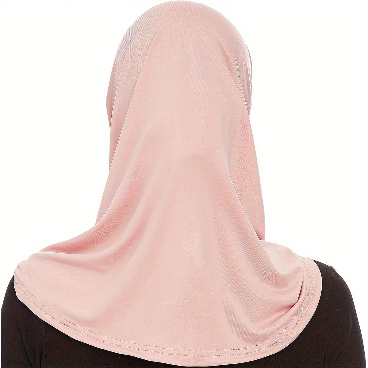 Elegant Pink Amira Hijab for Women - Soft, One-Piece Jersey Scarf with Ruffled Edges, Perfect for Casual or Formal Outfits, Hand Wash Only, Casual Headscarf | Ruffled Hijab