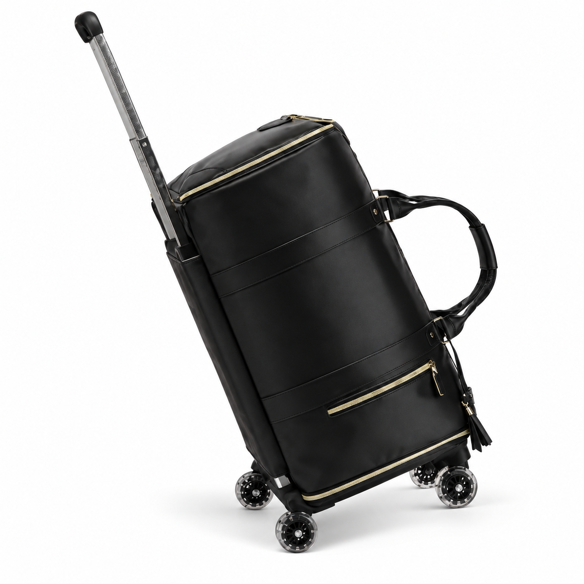 Black Rolling Duffel Travel Trolley Bag