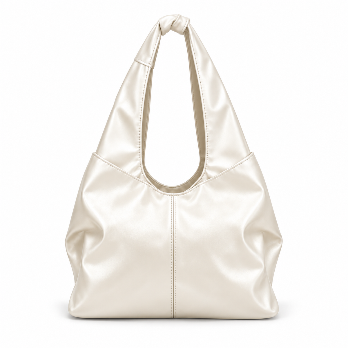 Elegant White Bow Knot Hobo Shoulder Bag