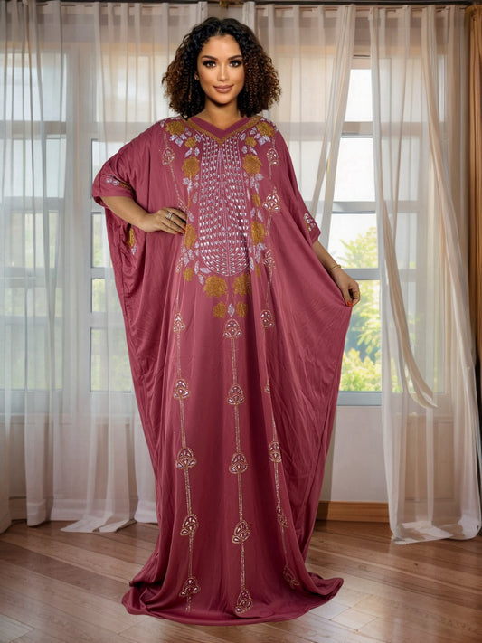 Plus Size, Women's Turkish Abaya Long Kaftan - Elegant Islamic Gown with Voluminous flowy design, Non-Transparent Full Coverage Dress for Everyday & Special Occasions