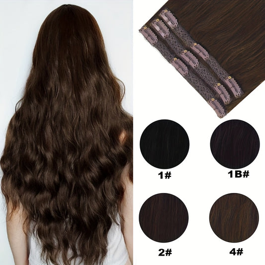 12-16 Inch Real Hair Clip In Hair Extensions Real Hair Clips Invisible Hair Extensions 3pcs/Pack, Real Hair Wigs, Hair Extensions For Women
