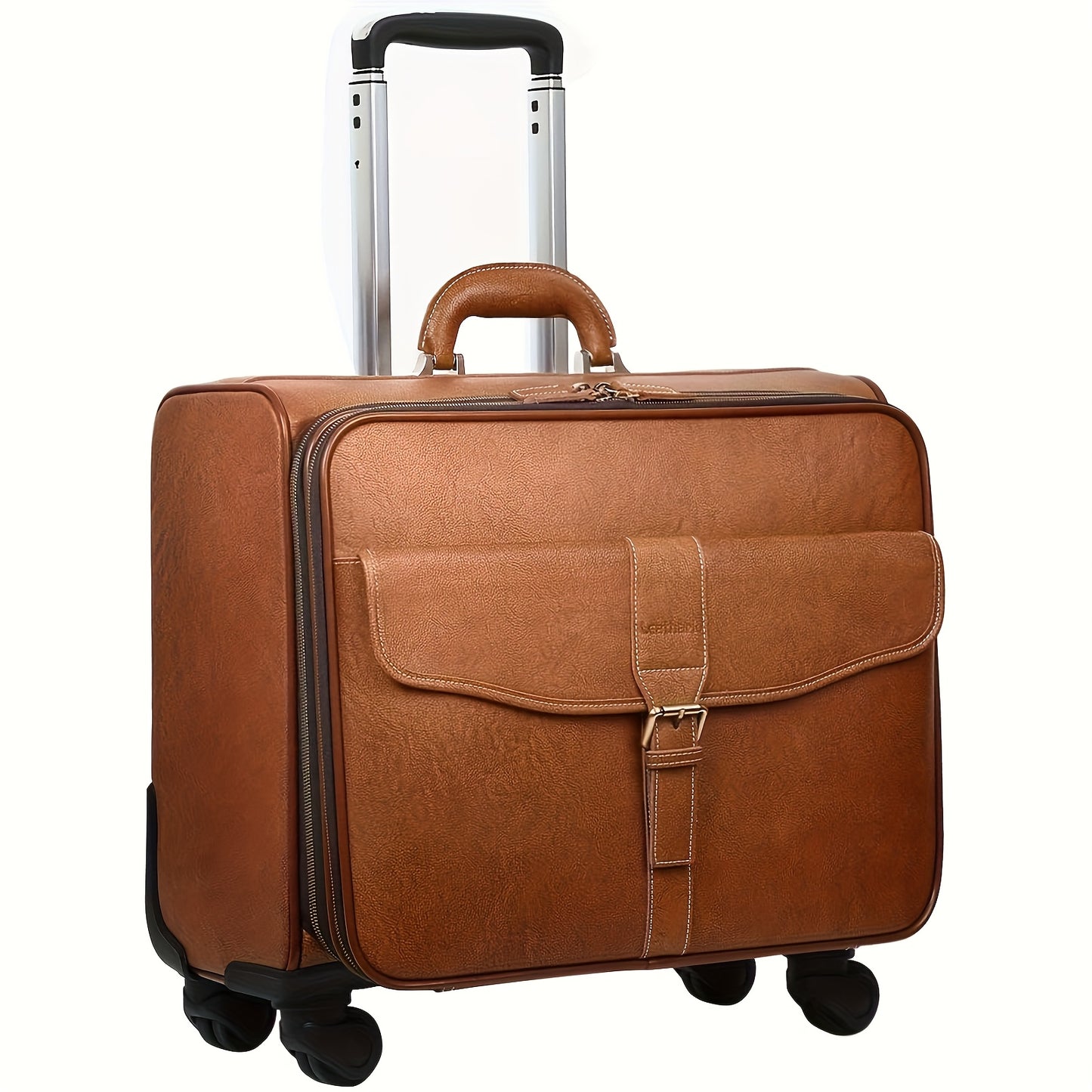 Leathario Travel Luggage, Wheeled Luggage, Men's Luggage Bag, Wheeled Genuine Leather Laptop Briefcase, Carry-on Suitcase, Local Warehouse, Christmas/Halloween