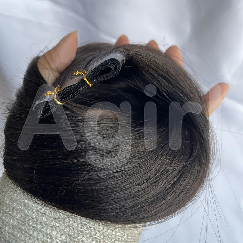 Invisible Long Tape PU Skin Weft Human Hair Bundles No Glue Real Natural Hair Seamless 16inch Weft Hairpieces for Salon Supply