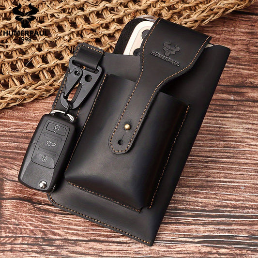 Men's Leather Mobile Phone Case, Mobile Phone Stand With Belt Ring, for IPhone for Samsung Mobile Phone Bag Protective Case