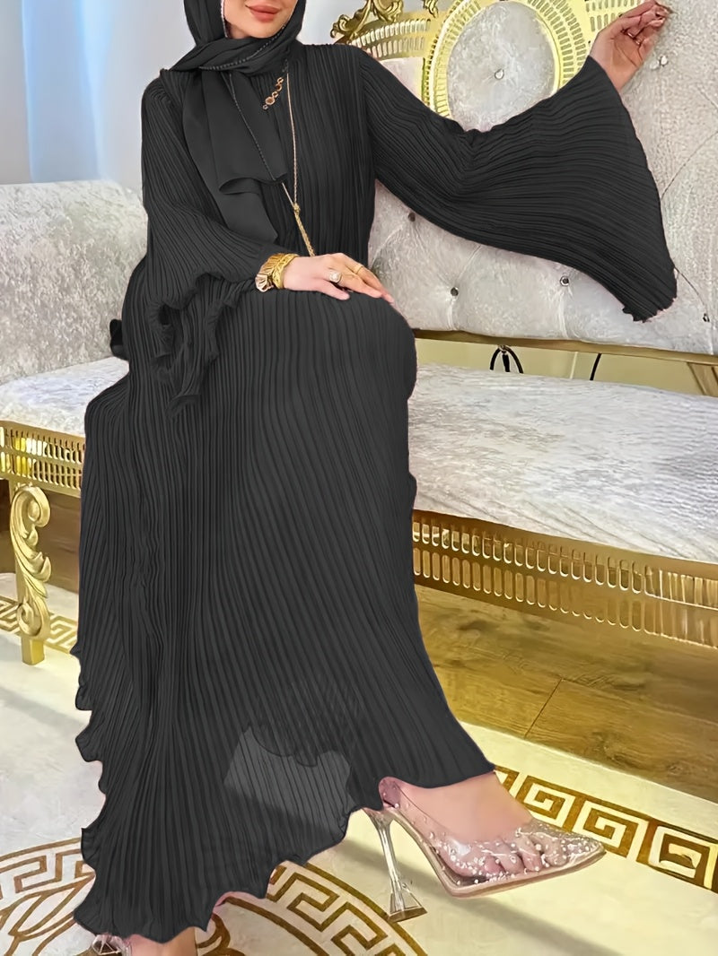 Wrinkled Style Long Palestinian Abaya - Comfortable, Elegant for Casual Wear