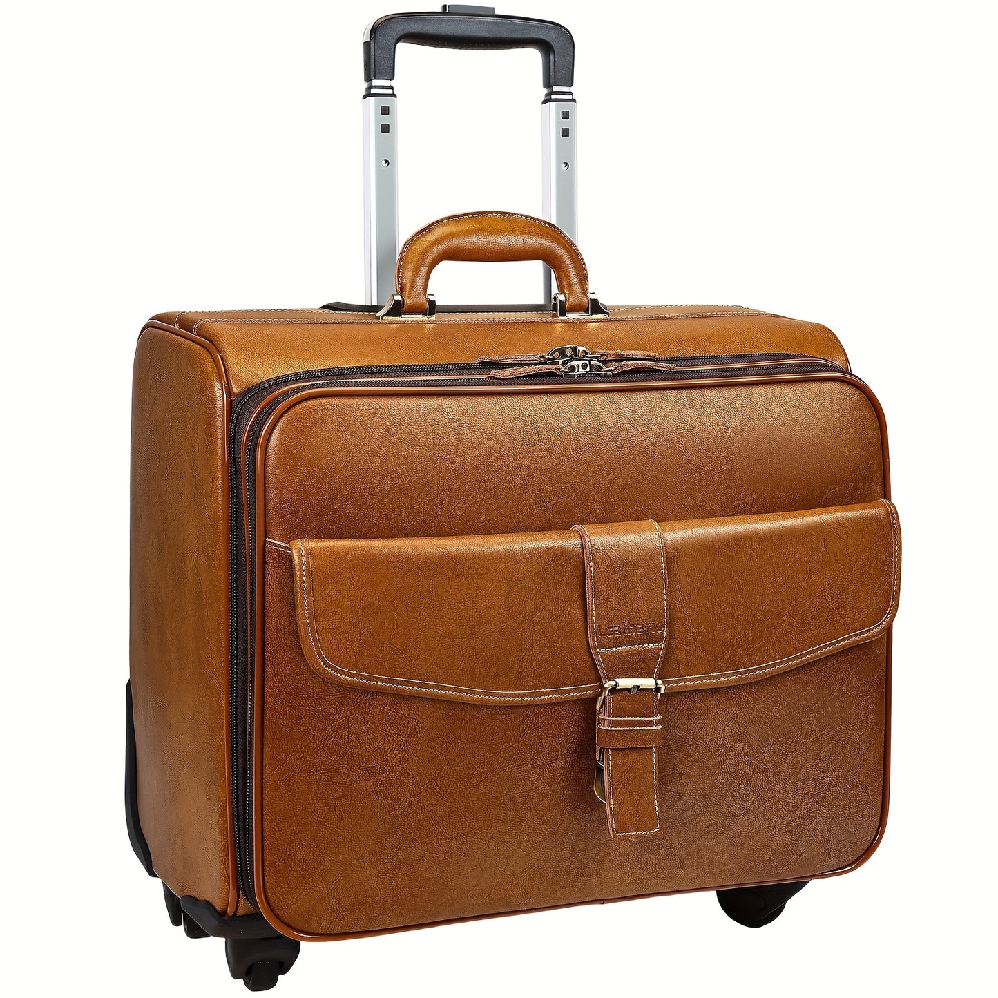 Leathario Travel Luggage, Wheeled Luggage, Men's Luggage Bag, Wheeled Genuine Leather Laptop Briefcase, Carry-on Suitcase, Local Warehouse, Christmas/Halloween