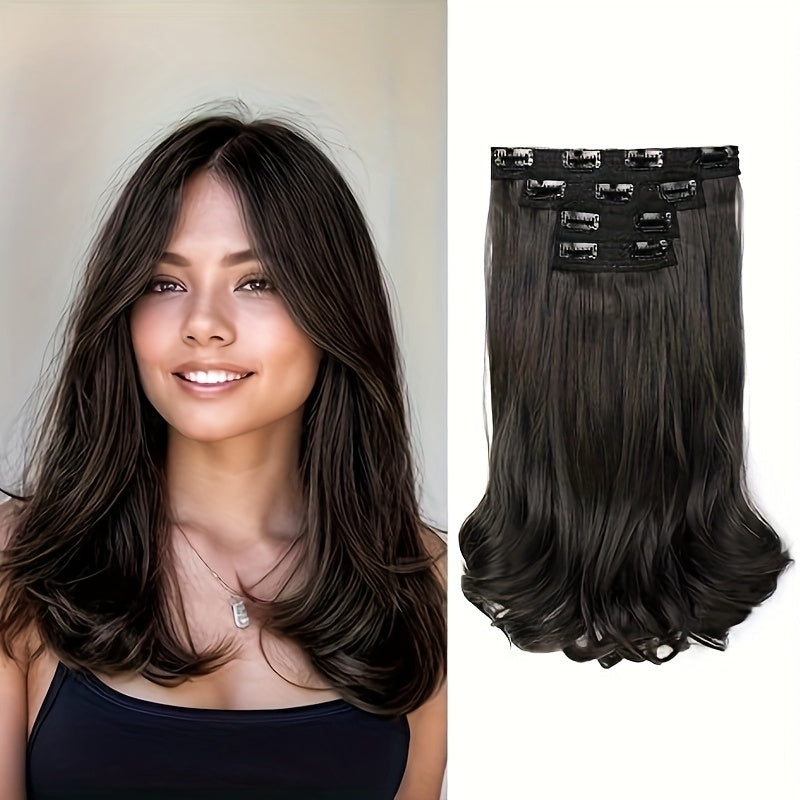4pcs Lace Weft Hair Extensions | 14 Inch Short Wavy Invisible Hair Extensions