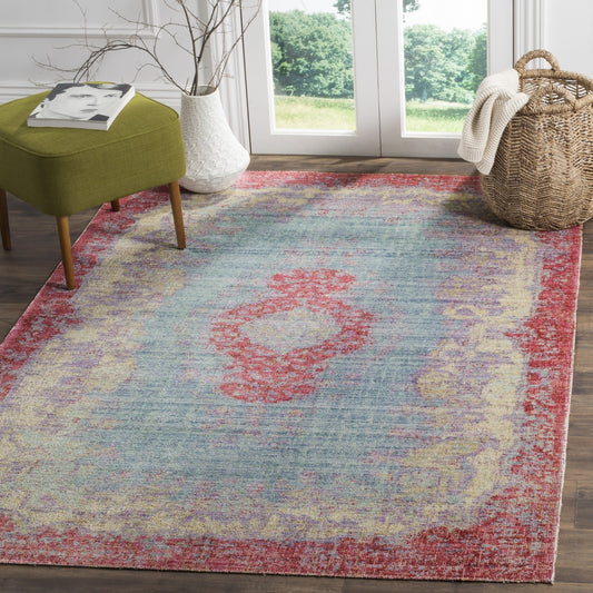 Blue Coloured Indoor Power Loomed Easy Care Medium Area Rug For Home Decor Rugs for Living Room, Bedroom, Dining Room, Home Office, Basement