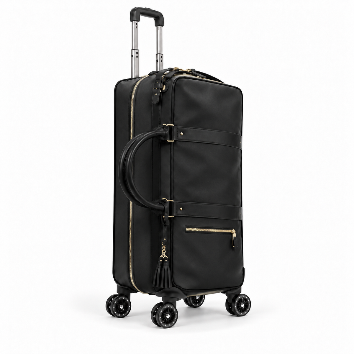 Black Rolling Duffel Travel Trolley Bag
