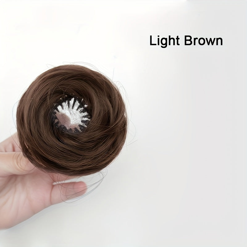 Bird's Nest Meatball Head Wig Hairband Female Shrink Flower Bud Head Grasp Clip Bunting Fluffy Increase Volume Lazy Curling Hair Artifact