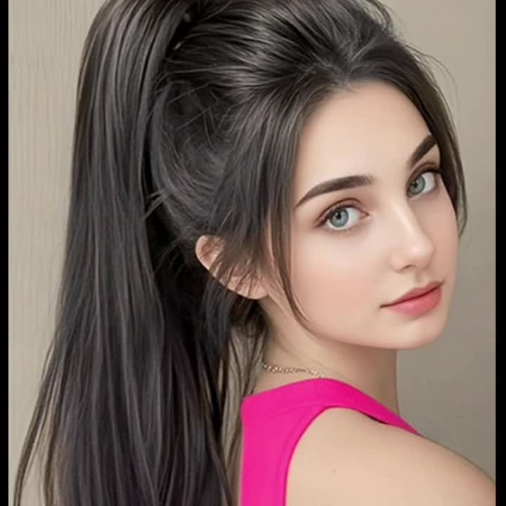Black 23.62inch Clip-On Ponytail Hair Extension Wig for Women, Featuring a Long Straight Hairpiece